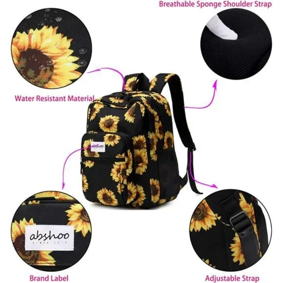 abshoo Classical Basic Travel Backpack For School Water Resistant Bookbag  - threedaughtersproperties.com
